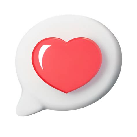 3D Social Media Notification Love Like Heart Icon 26552233 PNG