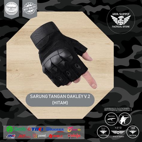 Jual Sarung Tangan Oakley V 2 Motor Tactical Half Gloves Army Military