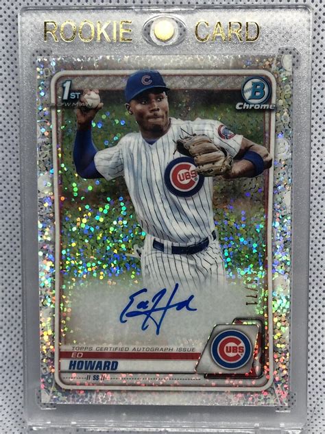 Bowman Chrome Ed Howard Sparkles Refractor Auto Draft