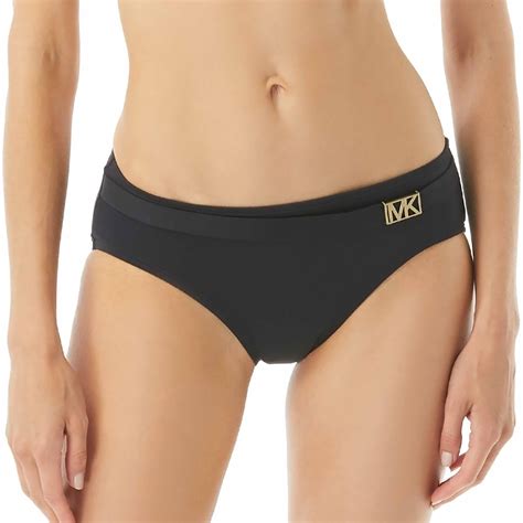 Michael Kors Logo Solids Belted Bikini Bottom Brief Bikinis Swim