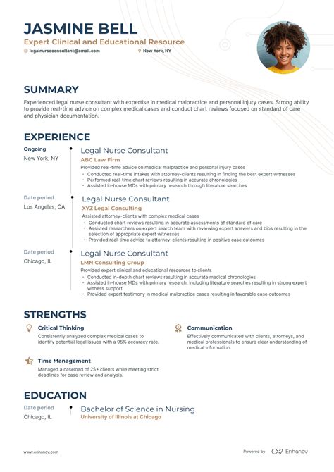 Legal Nurse Consultant Resume Examples Guide For