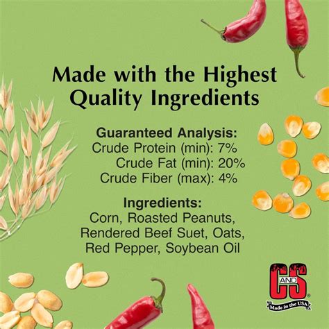 C S Hot Pepper Delight No Melt Suet Dough 11 75 Ounces 8 Pack