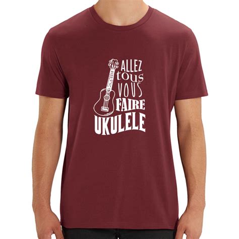 Tee shirt homme coton bio Allez tous vous faire Yukulélé