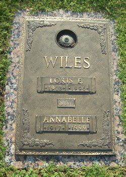 Annabelle Jones Wiles 1917 1999 Mémorial Find a Grave