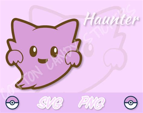 Haunter Svg Chibi Gengar Png Layered Silhouette Print Etsy