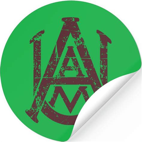 Alabama A&M University Logo Distressed Stickers