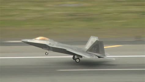 F22 Raptor Take Off Joint Base | Editorial Video | 13198902a | Shutterstock