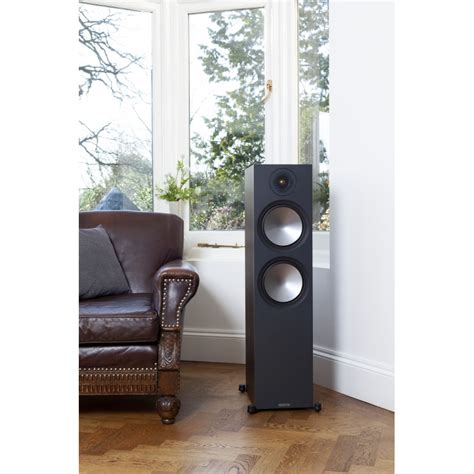 Monitor Audio Bronze Floorstanding Speakers Walnut Thornbury