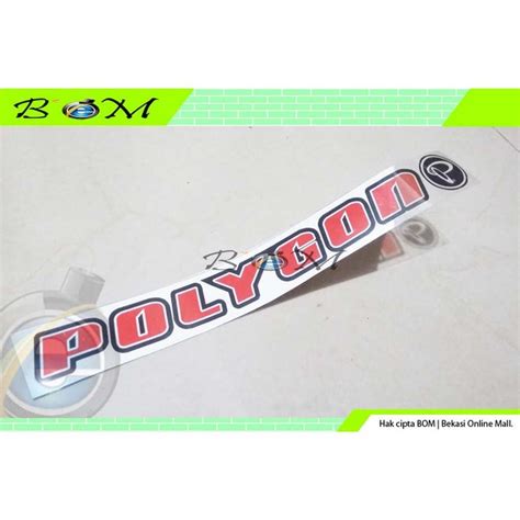 Jual Sticker Stiker Decal Transparan Speda Sepeda Logo Polygon Merah