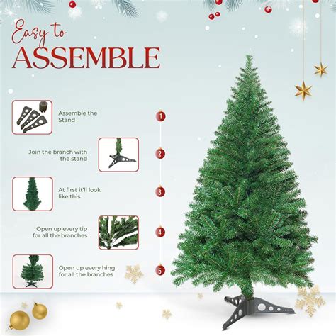 Artificial Christmas Tree Pine Bushy With Metal Stand