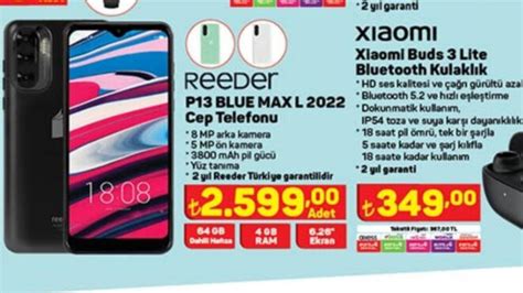 Reeder P13 Blue Max L 2022 için A101 kampanyası LOG