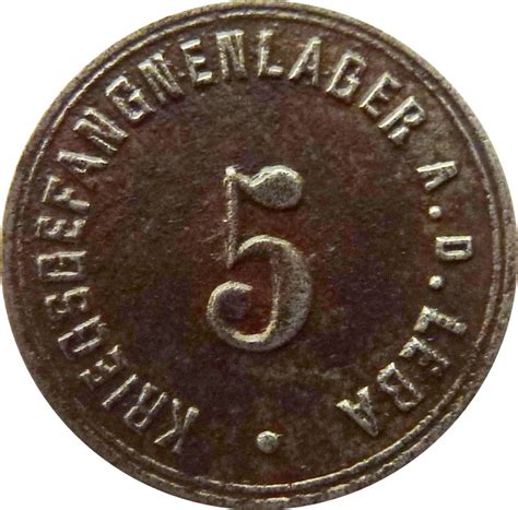 5 Pfennig Leba Kriegsgefangenenlager Alemania Dinero De