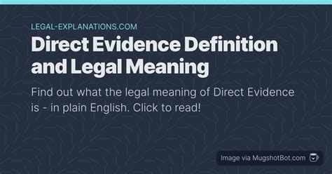 Direct Evidence Definition - What Does Direct Evidence Mean?