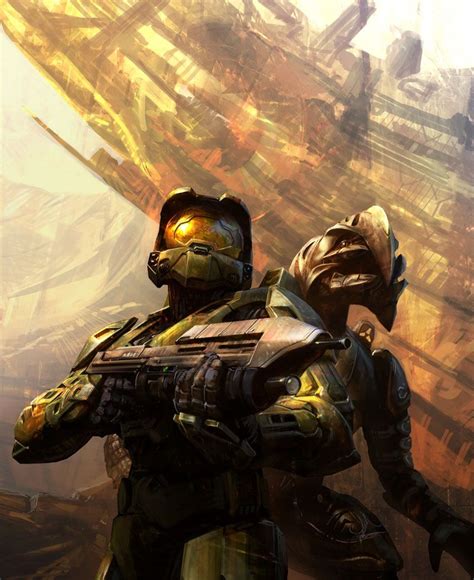 Master Chief Promo Artwork - Characters & Art - Halo 3 | Halo master ...