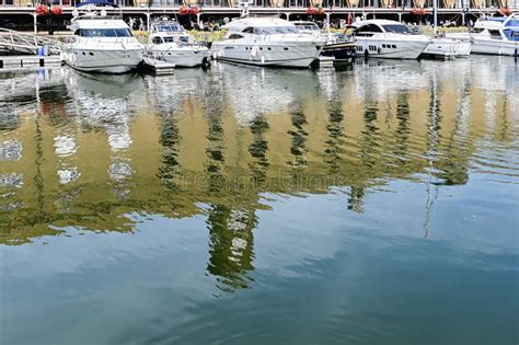 St Katharine Dock In London Modern Yacht And Boat Pier Editorial