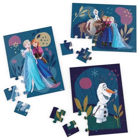 Disney Frozen Wooden Puzzles 3 Pack In Wood Storage Tray Assortment Smyths Toys Ireland