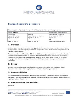 Fillable Online Ema Europa Title Translation Of Product Information