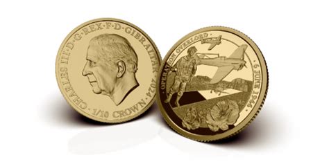 The 80th Anniversary Of D Day Air 110th Oz Pure Gold Coin Shop