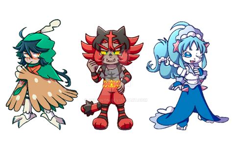 7 Gen starters gijinka by 4chawon on DeviantArt