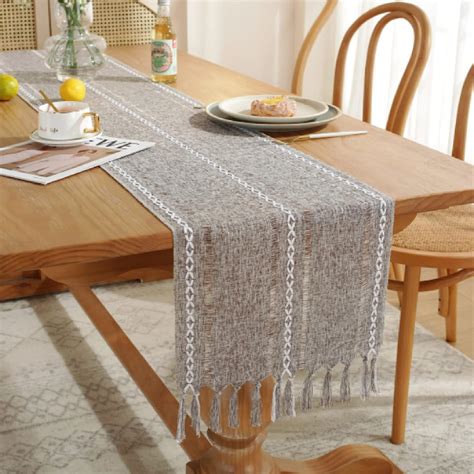 Amazon Rustic Farmhouse Style Linen Table Runner Hemstitched