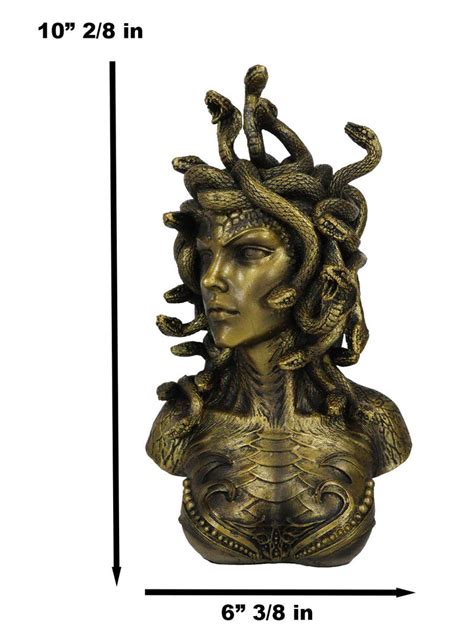 Greek Mythology Gorgon Sisters Goddess Medusa With Wild Snakes Hair Bu– Ebros Gift