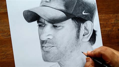 Ms Dhoni Pencil Sketch: A Masterpiece Capturing the Essence of a Legend