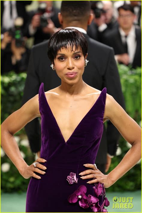 Kerry Washington Goes Pretty In Purple For Met Gala With Husband