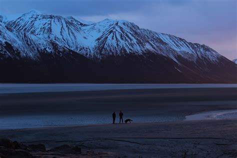 Mountain Sunset Over The Turnagain Arm Near Bird Point Alaska My