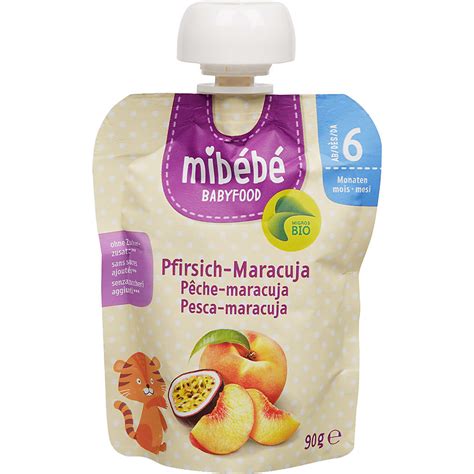 Mib B Bio Babyfood Quetschbeutel F R Babys Pfirsich Maracuja Ab