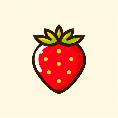 Premium Vector A Simple Strawberry Vector Illustration