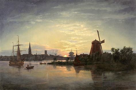 dahl johan christian clausen Swinemünde bei Mondschein Flickr