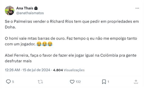 Ana Thaís cobra Abel e aponta jogador valioso do Palmeiras