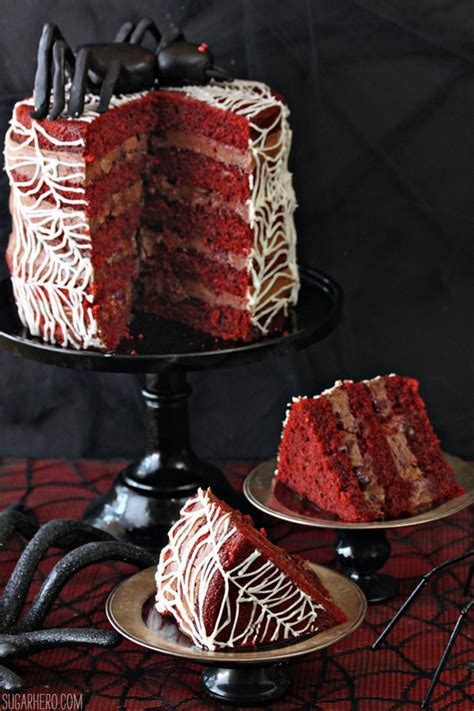 Spiderweb Naked Red Velvet Cake Sugarhero