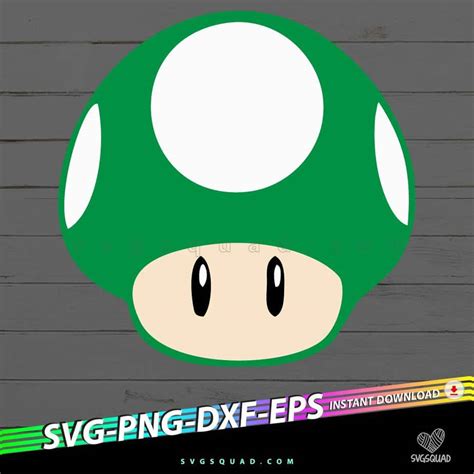 Mario Mushroom SVG PNG Clipart Vector Cut File Cricut - SvgSquad