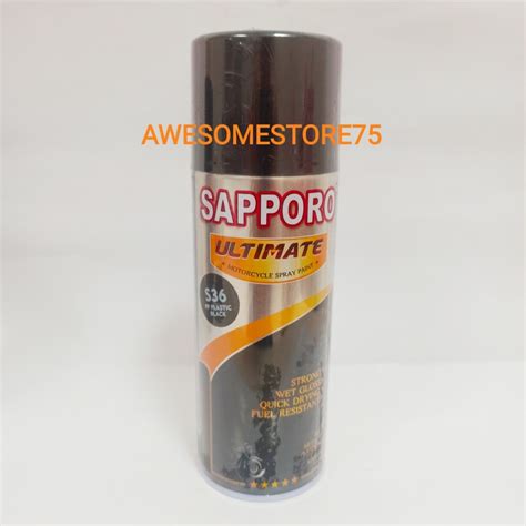 Jual SAPPORO ULTIMATE S36 PP PLASTIC BLACK Doff Cat Semprot Pilox Pylox