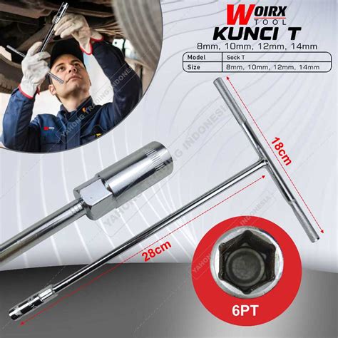 Jual Kunci T Sok Kunci Shock T Ukuran 8mm 10mm 12mm 14mm Woirx Tool