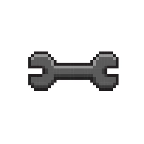 Single Wrench In Pixel Art Style Vector Art At Vecteezy