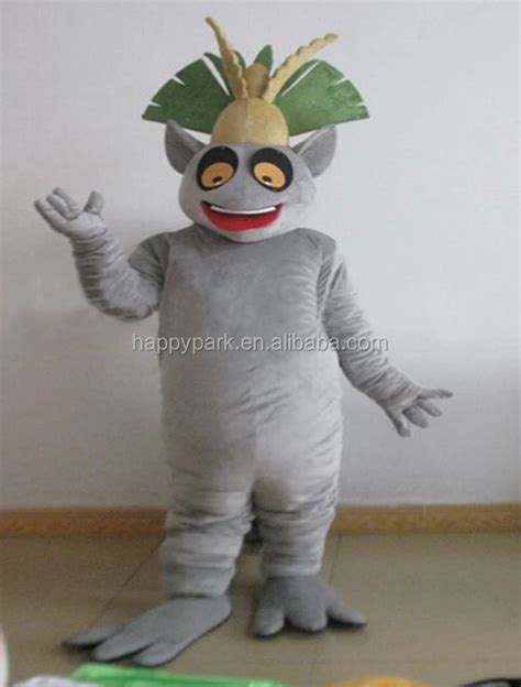 Accept Paypal King Julian Mascot Costume Madagascar King Julian Adult ...