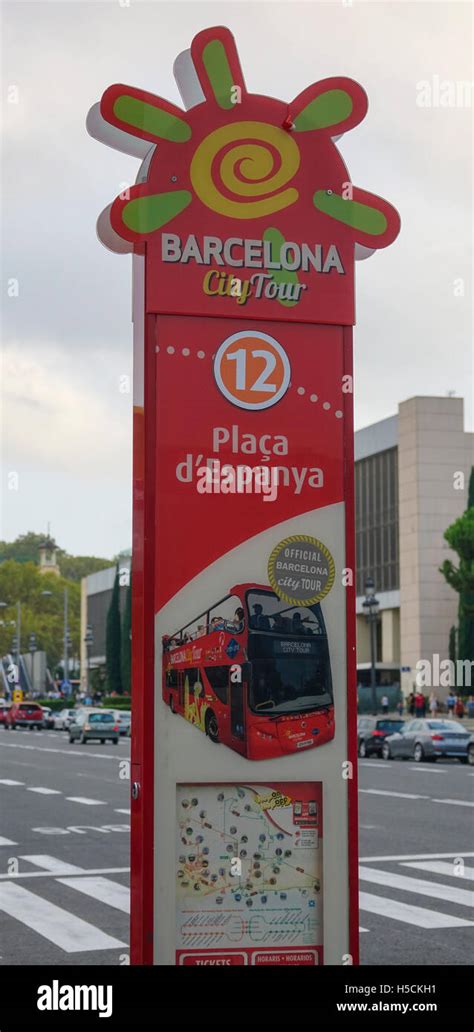 Barcelona bus tour - sightseeing tour Stock Photo - Alamy