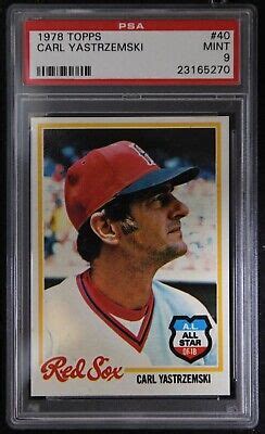 Topps Carl Yastrzemski Psa Mint Hof Red Sox Well