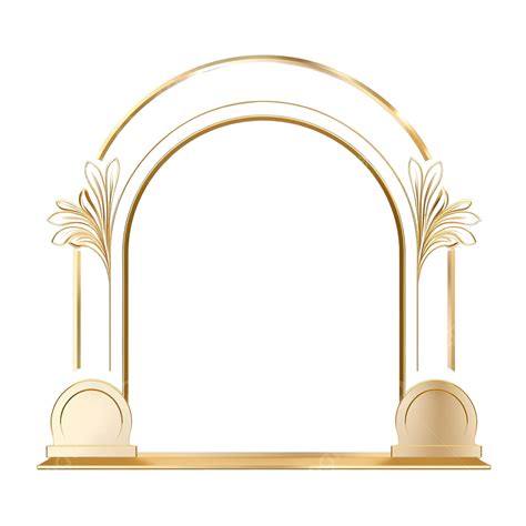 Aesthetic Monoline Arch Gold Aesthetic Arch Gold Png Transparent