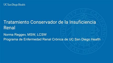 Tratamiento Conservador De La Insuficiencia Renal Youtube