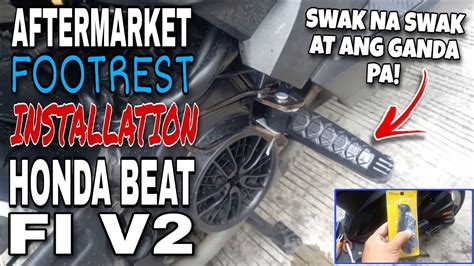 Honda Beat Fi V Aftermarket Footrest Installation Youtube