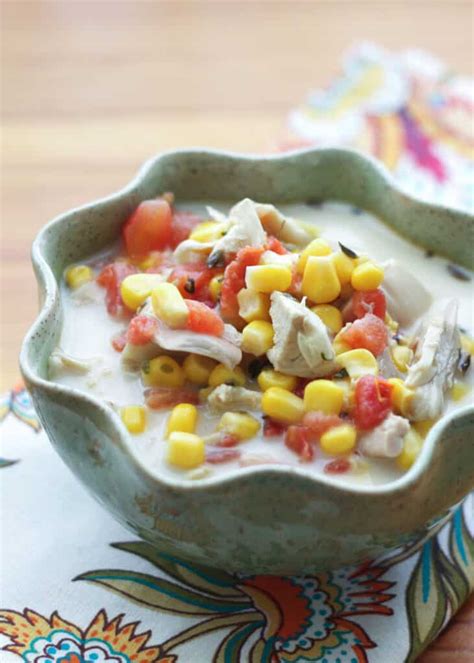 Creamy Mexican Chicken And Corn Soup Barefeet In The Kitchen