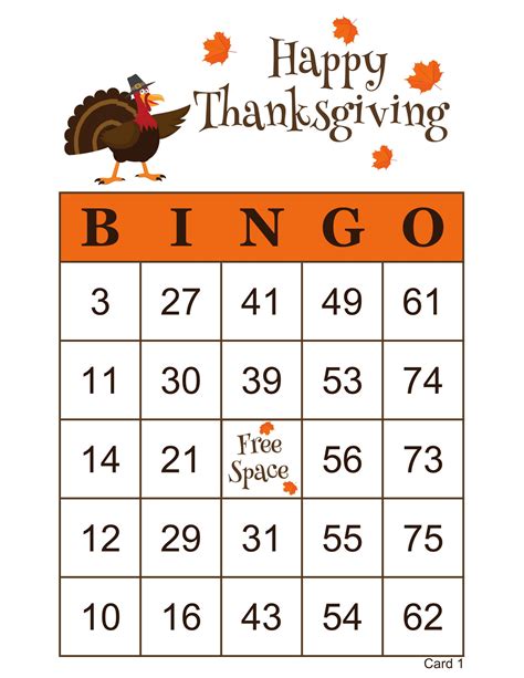 Thanksgiving Bingo Cards 1000 cards 1 per page immediate | Etsy