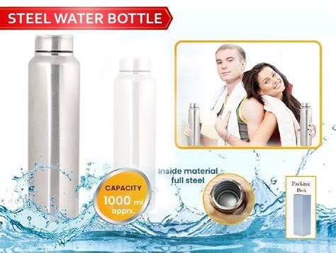 Silver Stainless Steel Water Bottle 1 L At Rs 150 Piece In New Delhi