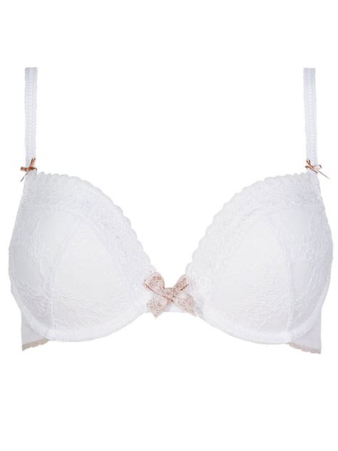 Marks And Spencer Mand5 White Corded Lace Push Up Plunge Bra Size 34 To 40 C D Dd