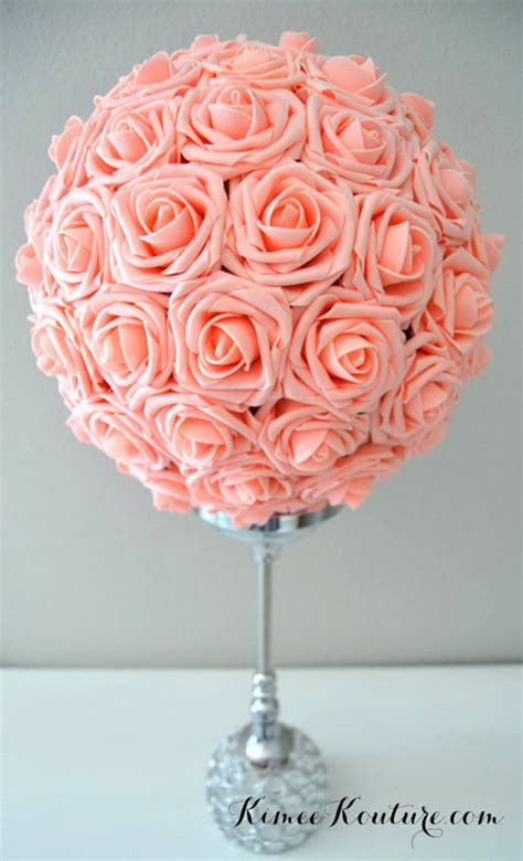 NUDE PINK Flower Ball Nude Pink Kissing Ball Nude Pink Wedding CENTERPIECE Nude Pink Flower