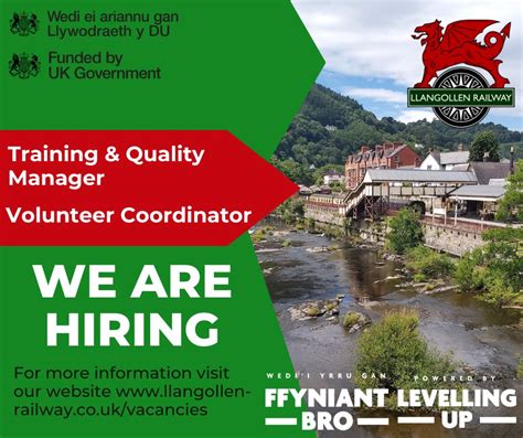 Llangollen Railway Vacancies – September 2023 | Llangollen Railway