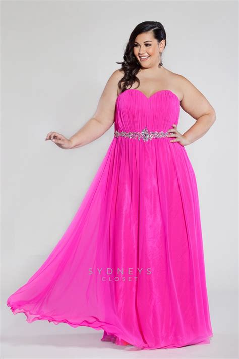 Plus Size Hot Pink Chiffon Formal Evening Dresses Plus Size Plus Size Prom Dresses Evening